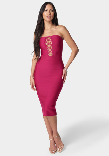 Bebe red lace dress best sale