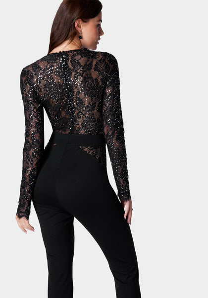 Eyelash Lace and Nude Bodysuit - 6 Colours- Buy Fashion Wholesale in The UK