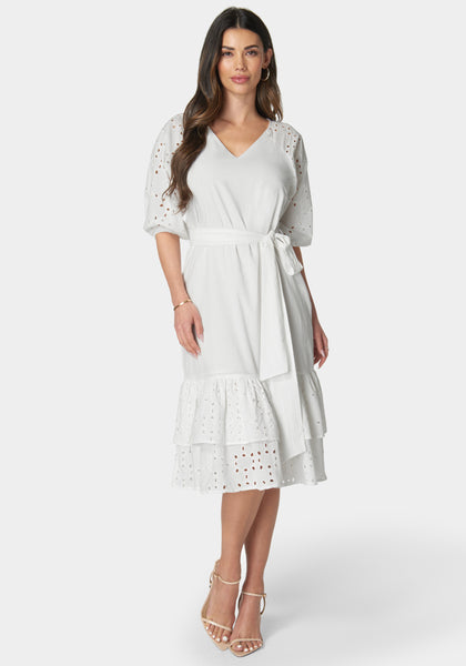 Cotton Eyelet Dress | bebe