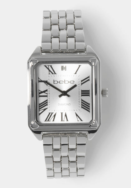 Bebe Silver watches for outlet women