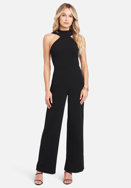 Wide Leg Halter Jumpsuit | bebe