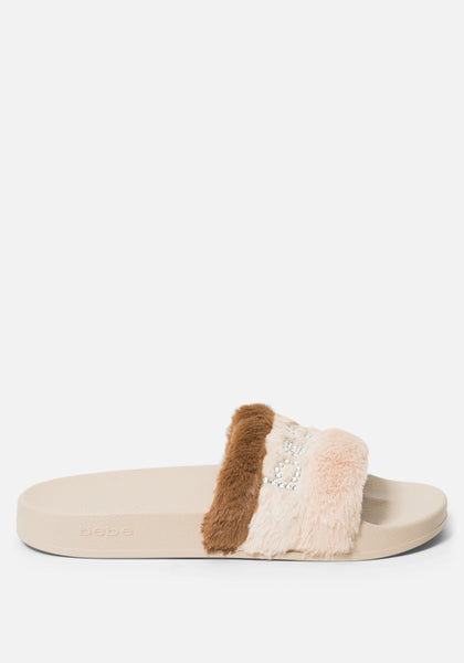 Fantasia Faux Fur Slides bebe