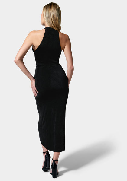 R04 - HEVA - Halter-neck, Open-shoulder, Long Pencil Dress