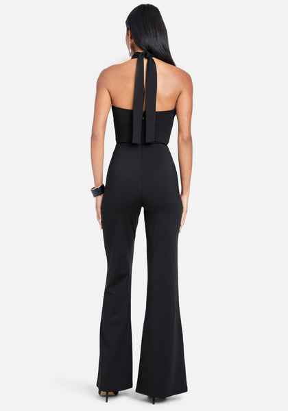 Bebe hot sale halter jumpsuit