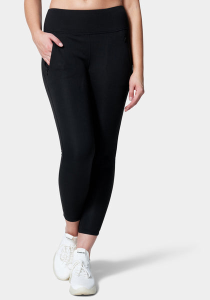 lululemon black capri leggings size 6, zip pocket in back, tie waist, 2  waist po