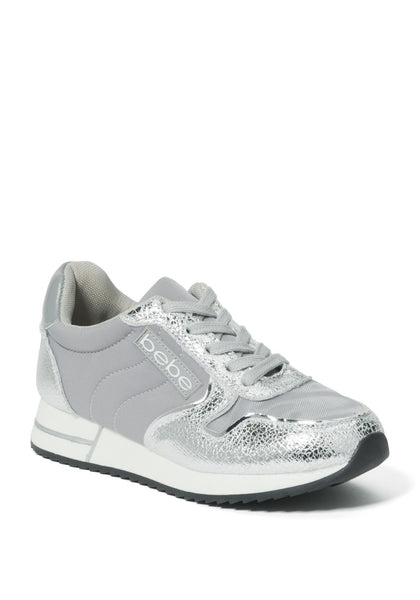 Bebe clearance silver sneakers