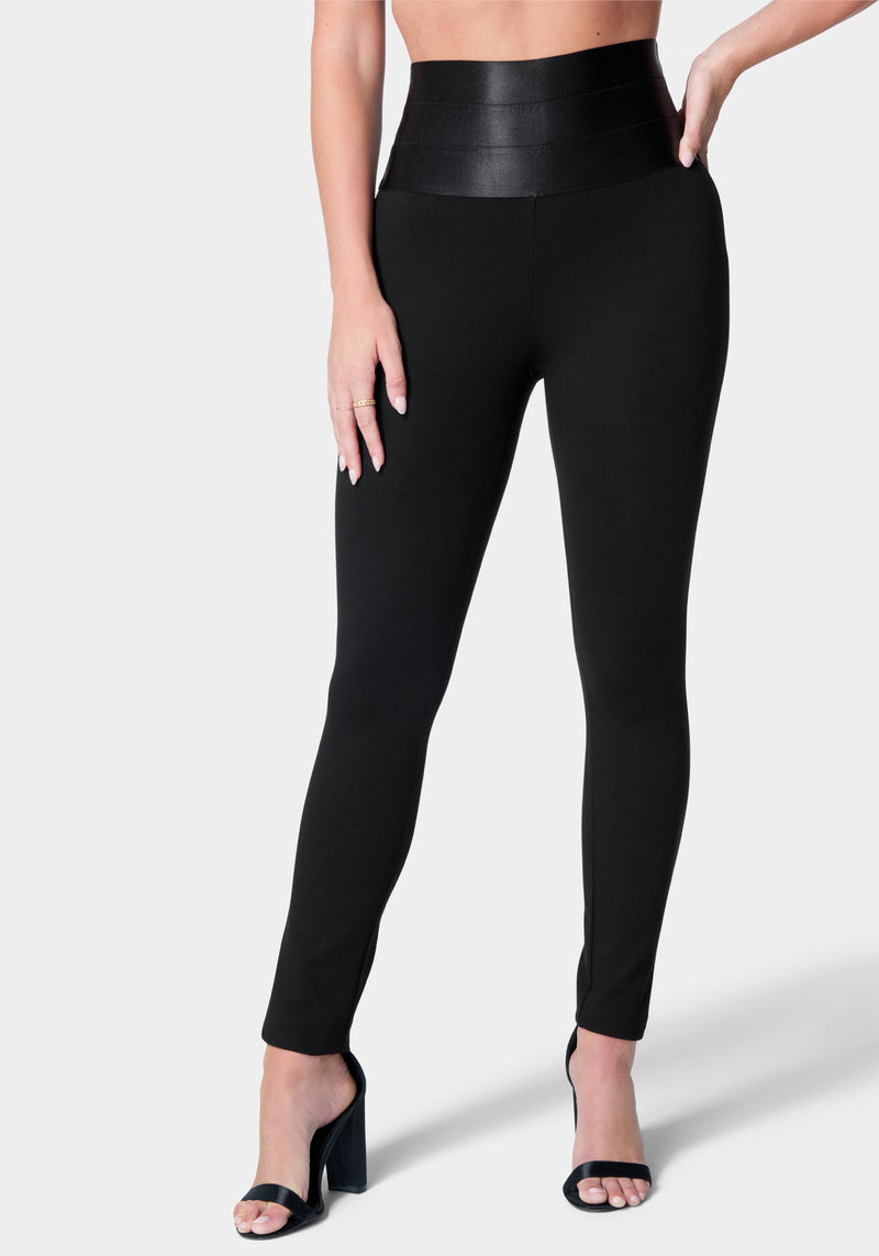 HMGYH satina high waisted leggings for women Plus Single Button Wide Leg  Pants (Color : Black, Size : 5XL)
