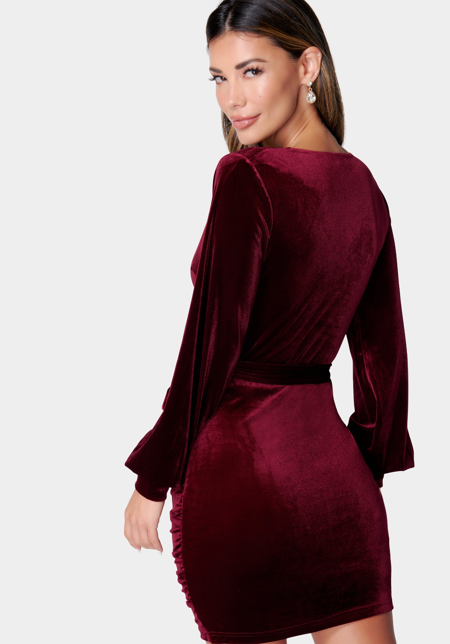 Velvet Utility Mini Dress | bebe