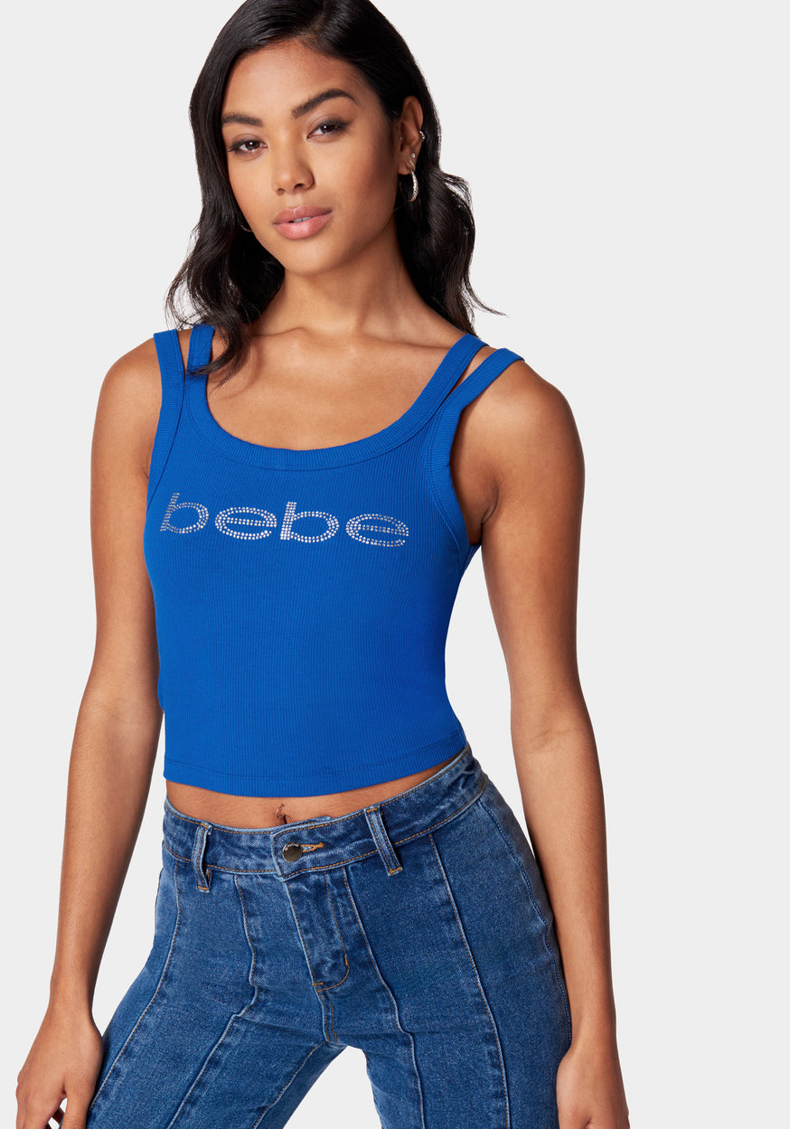 Buy Bebe Sport women sports fit short sleeve brand logo t shirt