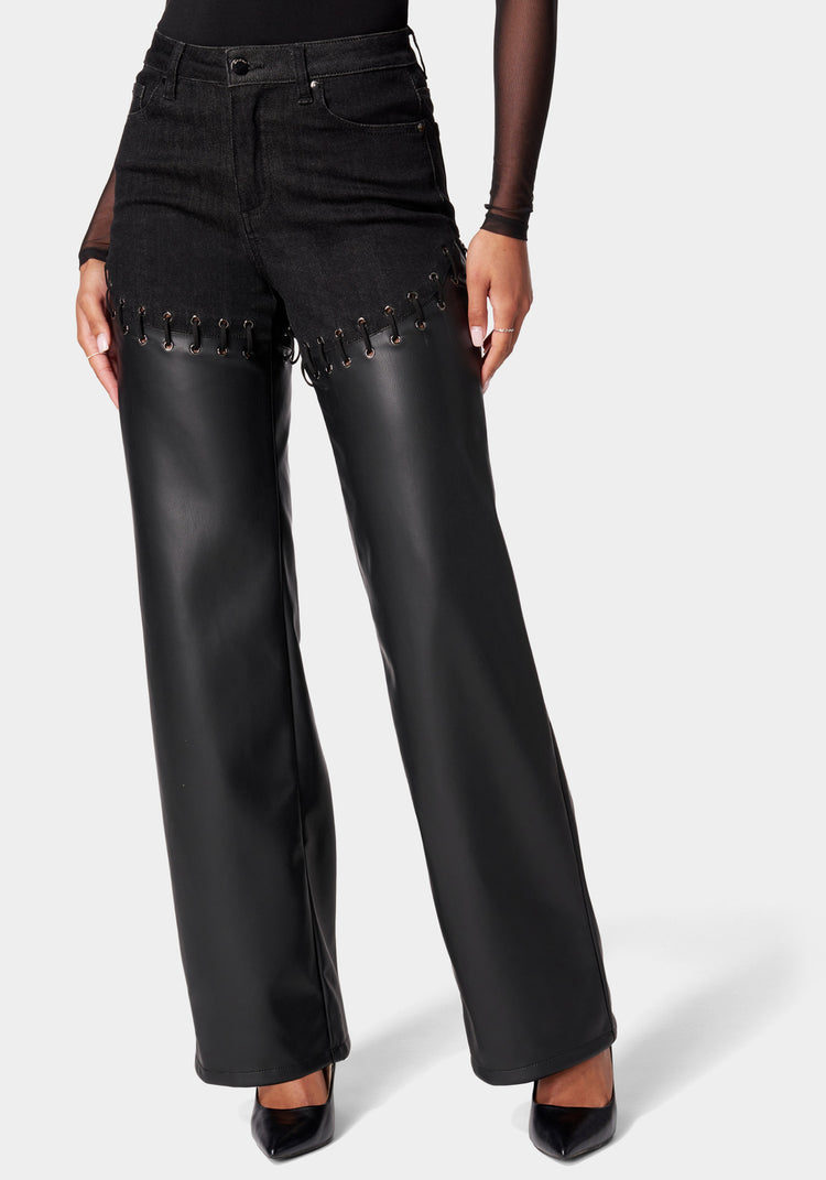 Vegan leather flared pants – HER can be you