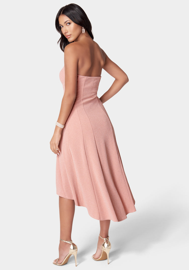 Jolie Moi Fold Over Fit and Flare Midi Dress, Heather – Jolie Moi Retail