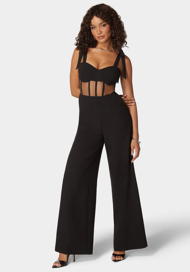 Self tie strap jumpsuit on sale