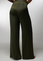 High Waist Satin Ultra Wide Leg Pant