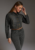 Denim Jacket With Rhinestones