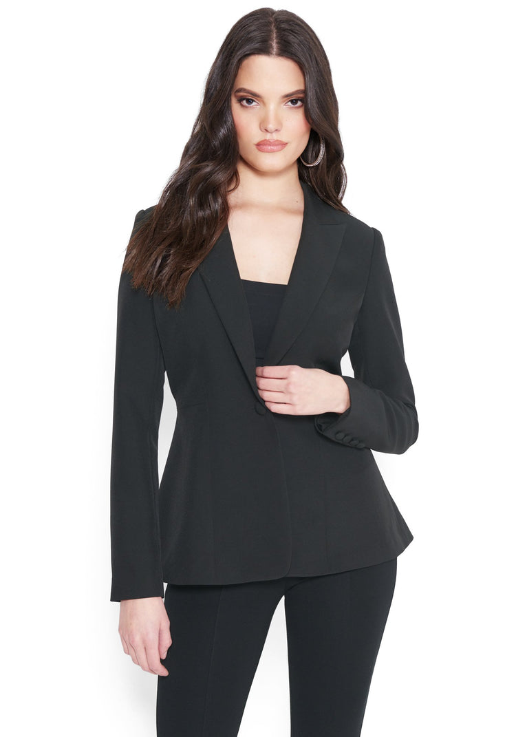 Black peplum outlet blazer jacket