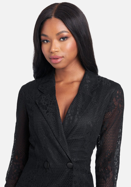 Lace on sale blazer dress