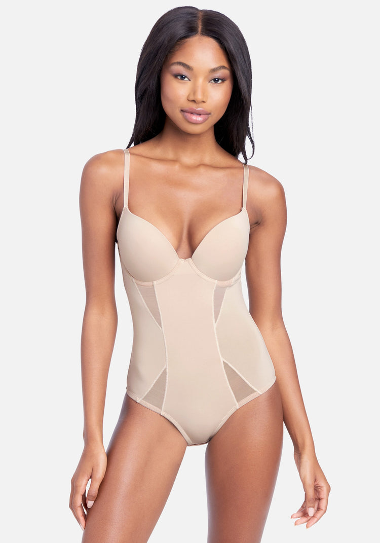 Our Vegan Leather Shapewear Bodysuit is it for the season