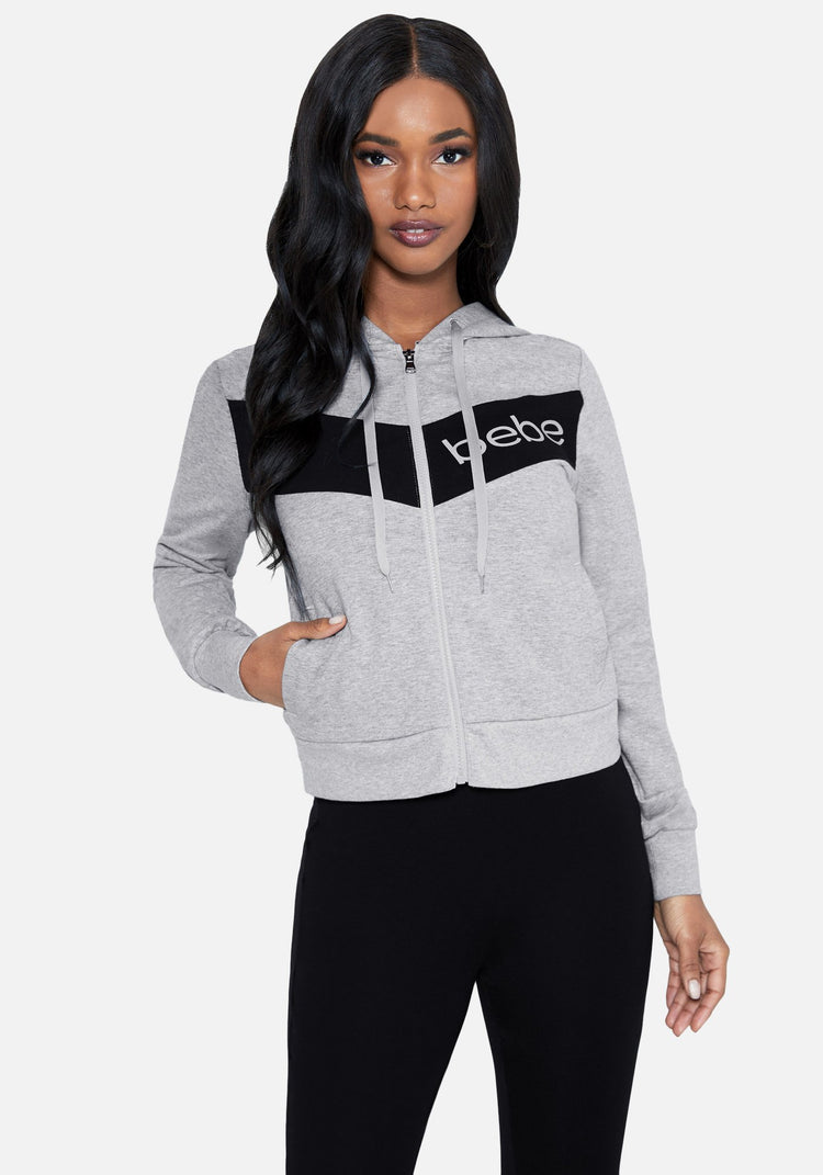Bebe Logo French Terry Hoodie