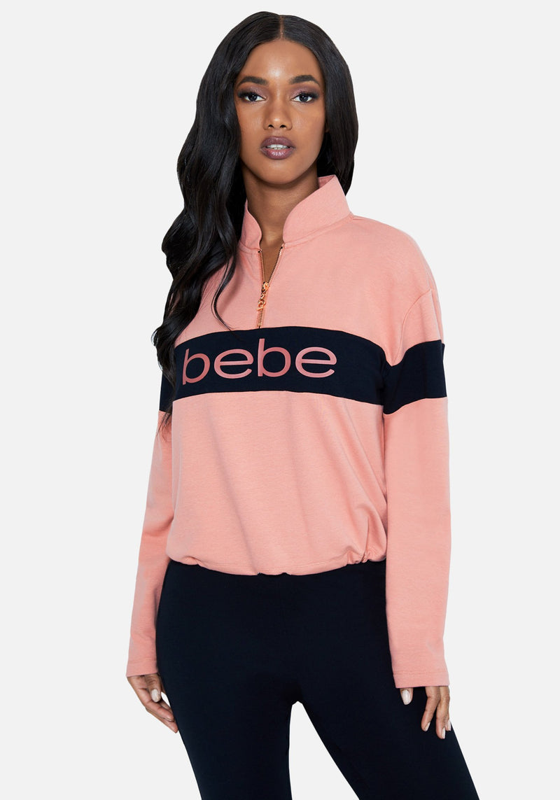 Bebe Logo French Terry Sweatshirt