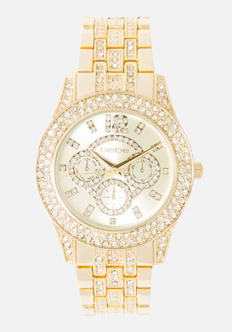 Bebe Crystal Boyfriend Watch | Boyfriend watch, Watches, Michael kors watch