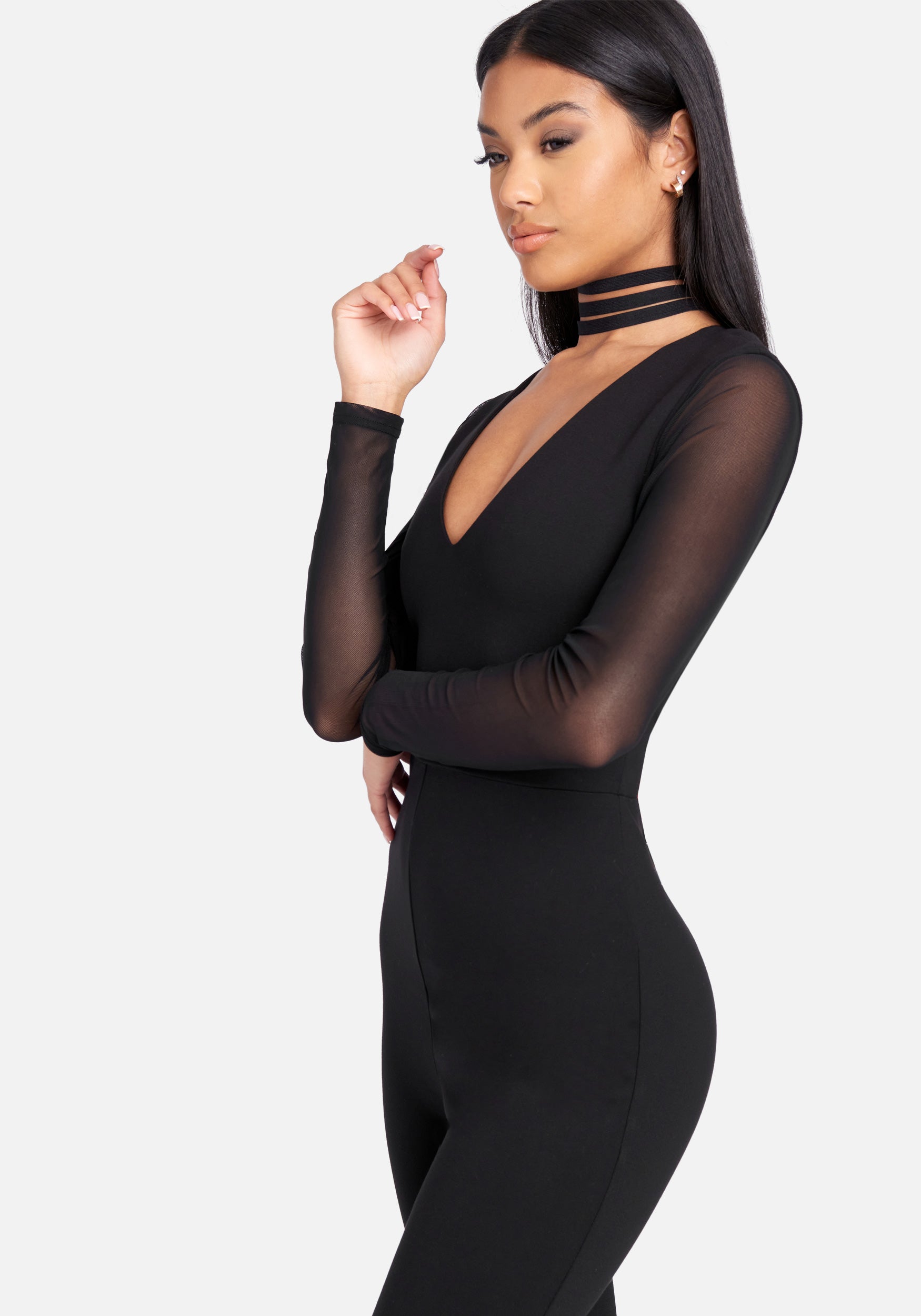 Choker Neck Catsuit | bebe