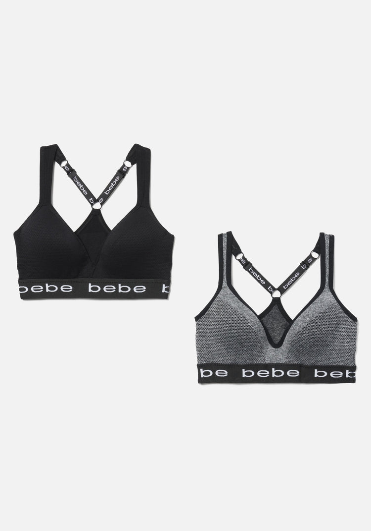 Bebe Seamless Racerback Bra 2 Pack With Removable Pads