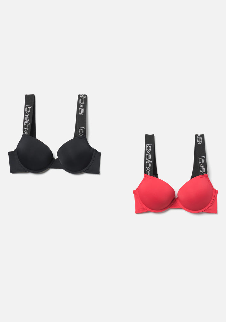 Buy Black/Pink Push-Up Triple Boost Bra 2 Pack from Next Luxembourg