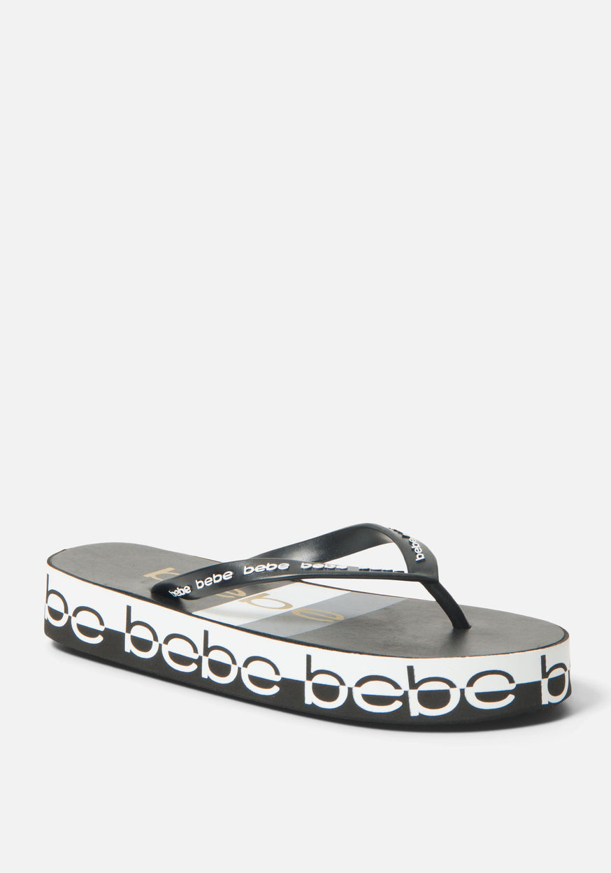 Bebe high discount heel flip flops