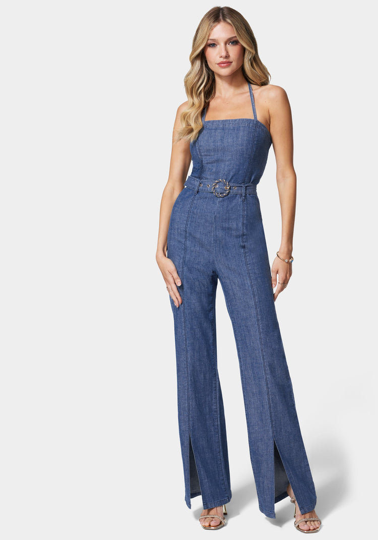 Women's Denim Jumpsuit With Suspender Belt – Northwest Outfitters Trading  Co.