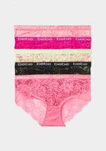 Bebe Intimates 5 Pack Multicolored Tanga Lace Panties.3X With Tags for sale  online 