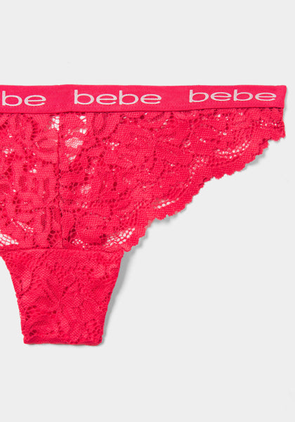 bebe, Intimates & Sleepwear, Nwt Womens Bebe 5 Pack Lace Thong Panties  Underwear Plus 2x