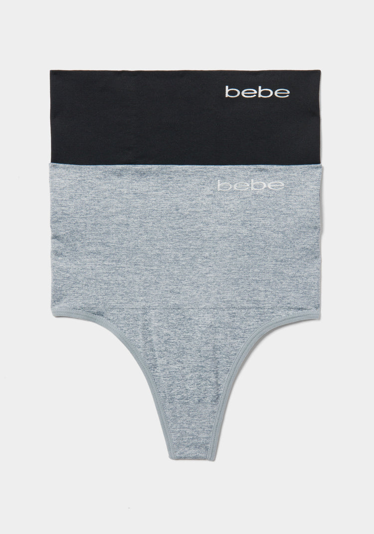 Buy Bebe women 3 piece brand logo seamless shaping briefs black