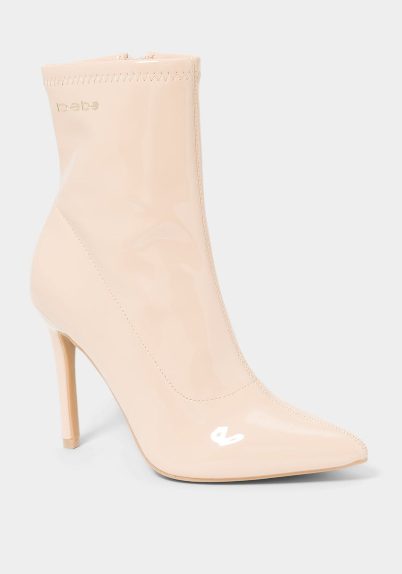 nude kitten heel boots