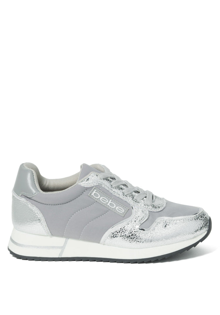 Bebe sales silver sneakers